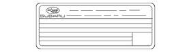 14808aj750 Subaru Genuine Emission Label 14808aj750 Subaru Genuine Emission Label