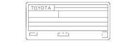 11298-0v363 Toyota Genuine Emission Label