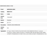 Mercedes-benz 2007 S500 Crankcase Breather Hose A2730180582. Fixed Price $55.00.
