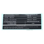 Genuine Nissan 2009 Murano Sl Le Emission Control Information Label 14805-1AA0B. Fixed Price $11.33.