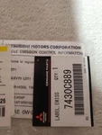 Mitsubishi 2020 Outlander Emissions Label 7430C889. Fixed Price $13.00.