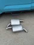 New Oem Take Off 2005-2009 Ford Mustang 4.6L V8 Axle Back Exhaust Mufflers Nos. Fixed Price $492.86.