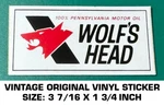 Wolf's Head Motor Oil - Vintage Original Decal Sticker Racing Automotive. Fixed Price $5.75.