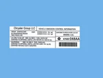 Genuine Mopar Vehicle Emission Control Information Label 47480048AA. Fixed Price $8.00.