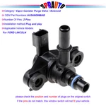 Vapor Canister Purge Valve Solenoid AU5A9G866AA 11-19 Ford AU5A-9G866-AA. Fixed Price $23.50.
