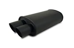Vibrant Per. 3.00" I.d & O.d Flat Black Oval Muffler W/ Dual Tips 1149. Fixed Price $209.09.