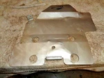Exhaust Muffler Heat Shield, Rear Crossover Pipe. 75-77 Corvette. Fixed Price $37.95.