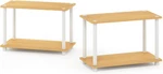 Turn-n-tube 2-TIER Shelves/end Tables Set, 2-PACK, Beech/white. Fixed Price $54.99.