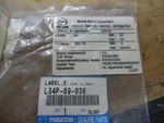09 Mazda 3 Oem Emission Label. Fixed Price $10.00.