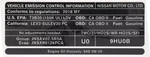 Genuine Nissan Emission Label 14805-9HU0B. Fixed Price $15.78.
