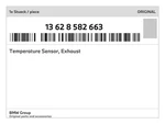 Genuine Bmw Temperature Sensor, Exhaust 13-62-8-582-663 New. Fixed Price $85.41.