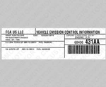 Decal Emission Replica Label For Chrysler Dodge Jeep. Fixed Price $59.00.