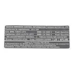 New Oem Nissan 2017 Rogue Emission Control Information Label 14805-6FL0B. Fixed Price $21.04.