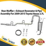 Rear Muffler + Exhaust Resonator & Pipe Assembly For 2009-2015 Toyota Venza 2.7L. Fixed Price $189.88.