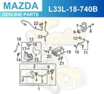 Genuine 2007-2009 Mazda CX-7 Solenoid Purge Valve Emissions L33L-18-740B. Fixed Price $108.98.
