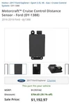 Genuine Motorcraft Vehicle Speed Sensor DY-1388. Fixed Price $864.00.