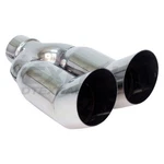 Exhaust Tip Hi-polished Series Stainless Steel Turn-up Round Angle Cut Dual. Fixed Price $44.41.