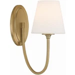 Crystorama JUN-10321-VG Juno Bath Sconce Wall Light In Vibrant Gold. Fixed Price $198.00.