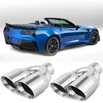 Pair Muffler Tip 2.5" Inlet 3.5" Double Outlet For Chevrolet Corvette C3 C4 C5. Fixed Price $84.06.