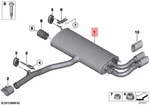 Genuine Bmw X3 F25 28IX Sav Rear Silencer With Exhaust Flap 18307646025. Fixed Price $1743.80.