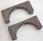1949-1964 Ford Exhaust 2-1/4" Muffler Inlet & Outlet Pipe Mount Clamps, Galaxie. Fixed Price $12.00.