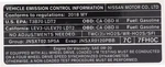 Genuine Nissan Emission Label 14805-7FH0C. Fixed Price $14.79.