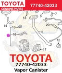 Toyota Genuine 1996-2000 RAV4 Vapor Canister 77740-42033. Fixed Price $256.39.
