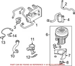 Genuine Secondary Air Injection Hose Pump To Valve For Bmw E85 Z4 03-05. Fixed Price $66.89.