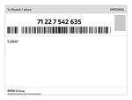 Genuine Bmw Label 71-22-7-542-635 New. Fixed Price $18.51.