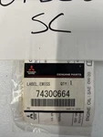 Genuine Mitsubishi Emission Label 7430C664. Fixed Price $8.10.