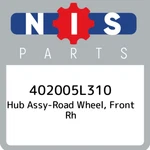 Nissan Hub Assy-road Wheel, Front Rh 402005L310, New Genuine Oem Part. Fixed Price $295.60.