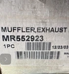 Mitsubishi Muffler Exhaust Oem. Fixed Price $214.40.