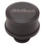 Edelbrock Valve Cover Breather 42133; Victor, Black Aluminum, Push-in. Fixed Price $52.95.