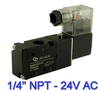 1/4" Inch 3 Way Position Inline Directional Control Solenoid Air Valve 24V Ac. Fixed Price $29.99.