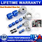 Braided Stainless Steel Vacuum/fuel/radiator/oil Line Dress-up Hose Cover Blue. Fixed Price $31.69.