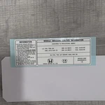Label Emission Honda (17277-RP3-A00) Genuine Oem. Fixed Price $10.00.