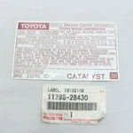 Toyota Camry Oem Genuine Emission Control Information Label 11298-28430. Fixed Price $5.29.