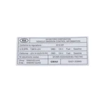 Oem New Emission System Information Label 2019-2020 Kia Sorento 32421-2GMA0. Fixed Price $17.26.