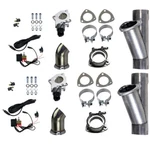 Granatelli 3" Mild Steel Electronic Dual Slip Exhaust Cutout W/band Clamps. Fixed Price $355.49.