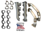High Flow Exhaust Manifolds & Up Pipes For 01-04 Chevy Gmc 6.6L Duramax Diesel. Fixed Price $539.99.