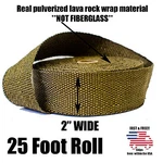 Thermal Zero Lava Exhaust Wrap Header Pipe Heat Insulation Tape Roll 2" 25 Ft. Fixed Price $17.99.