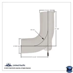 United Pacific Aluminized Exhaust Elbow Freightliner Century 04-17476-000 18324. Fixed Price $117.21.