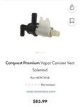 Carquest CPC1038 Vapor Canister Vent Solenoid. Fixed Price $28.99.