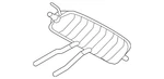 Genuine Audi Muffler 7L8-253-609-P. Fixed Price $192.39.