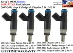 Oem Siemens Set Of Fuel Injectors For 2007-13 Dodge & Jeep Chrysler 2.0/2.4L. Fixed Price $95.00.
