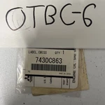 Genuine Mitsubishi Emission Label 7430C863. Fixed Price $9.00.