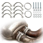 Exhaust Flange Muffler Back Box Rusted Clamp Repair For Bmw E46 M3. Fixed Price $77.07.