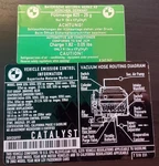 2002 Bmw Emission Label Oem +ac # 71-22-7-518-231. Fixed Price $20.00.