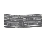 New Oem 2012-2013 Nissan Maxima Emission Label Engine Info Sticker 14805-9DA1B. Fixed Price $17.26.