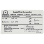 New Oe Genuine Mazda Emission Label Engine Compliance Sticker Decal PY1D-69-036B. Fixed Price $12.85.